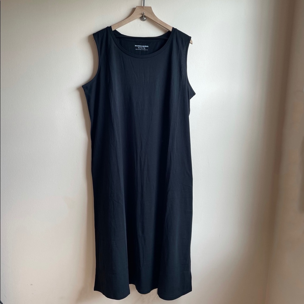 Amazon Essentials Black Sleeveless T Shirt Dress